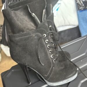 Black Suede Women's Ankle Boots